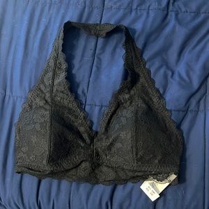 Hollister black halter bralette size small never worn with tags